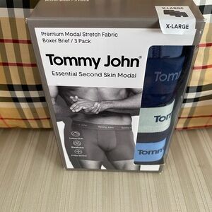 Tommy John Essential Modal Boxer Briefs 3-Pack - Blue and Gray. Size XL.